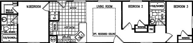 FairPoint 14603B Manufactured Home Floor Plan