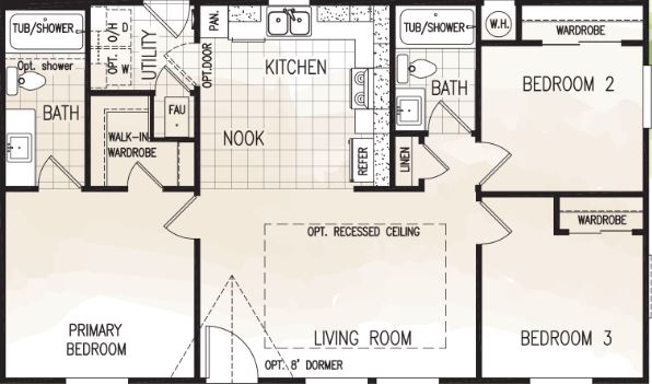 FairPoint 24403A Manufactured Home Floor Plan