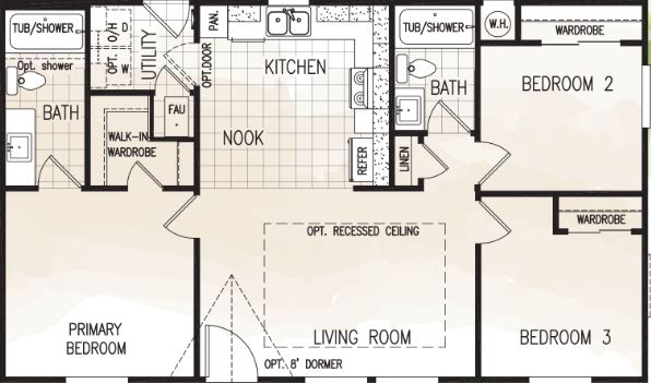 FairPoint 24403A Manufactured Home Floor Plan